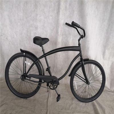 Ordinary Pedal Black Color Single Speed 26 Inch Custom Mens Beach Cruiser Bike for Adults Gross Weight 17kg
