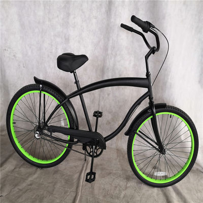 Ordinary Pedal Black Color Single Speed 26 Inch Custom Mens Beach Cruiser Bike for Adults Gross Weight 17kg