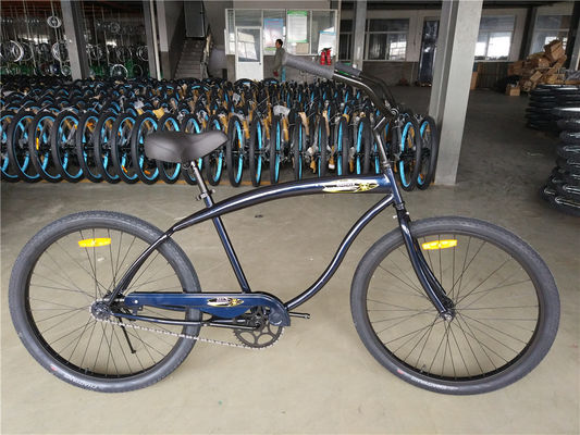 Ordinary Pedal Black Color Single Speed 26 Inch Custom Mens Beach Cruiser Bike for Adults Gross Weight 17kg