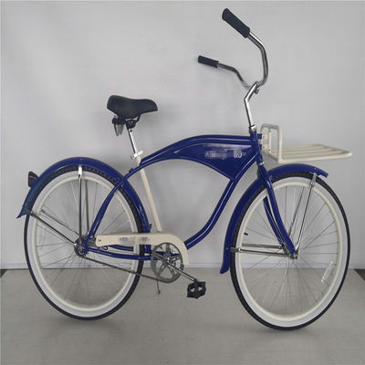 26 inch White Wall Custom Men's Beach Cruiser Bike with Logo and Plastic Pedal 15KG