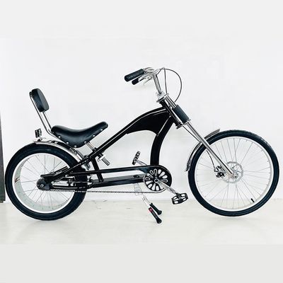Gross Weight 38kg 24 Inch Chopper Bicycle with Single Speed Gears and Long Frame