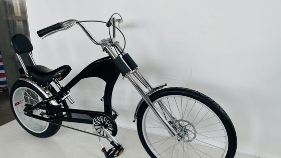 Gross Weight 38kg 24 Inch Chopper Bicycle with Single Speed Gears and Long Frame