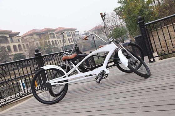 26&quot; Hi-Ten Steel Frame Adult Beach Cruiser Chopper Bike 17KG Gross Weight 3.0 Tires