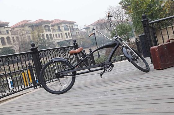 26&quot; Hi-Ten Steel Frame Adult Beach Cruiser Chopper Bike 17KG Gross Weight 3.0 Tires