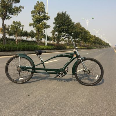 26&quot; Hi-Ten Steel Frame Adult Beach Cruiser Chopper Bike 17KG Gross Weight 3.0 Tires
