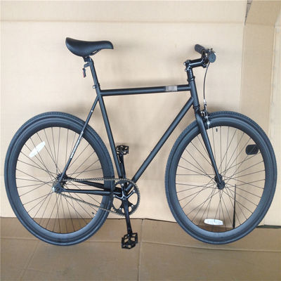 Custom Matt Black Fixie Bike Frame for Adults 700C Single Speed Urban Fitness Cruiser