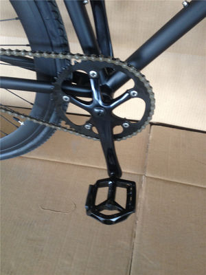 Custom Matt Black Fixie Bike Frame for Adults 700C Single Speed Urban Fitness Cruiser
