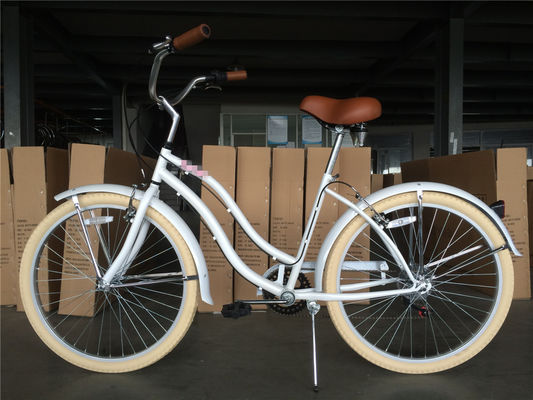 KMC Chain Black Color Urban Lady Single Speed Womens Beach Cruiser Bike for Leisurely Rides