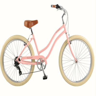 KMC Chain Black Color Urban Lady Single Speed Womens Beach Cruiser Bike for Leisurely Rides
