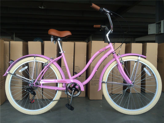 KMC Chain Black Color Urban Lady Single Speed Womens Beach Cruiser Bike for Leisurely Rides