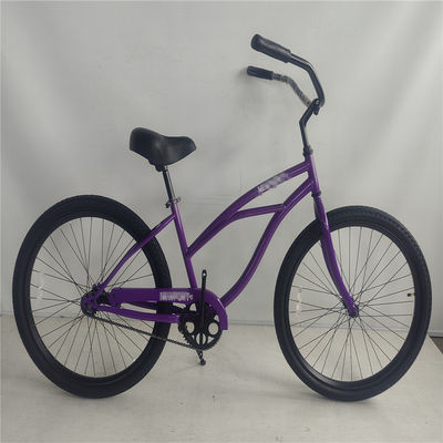 Step Through Design 26 Inch Beach Cruiser Bike with Coaster Foot Brake and White Color