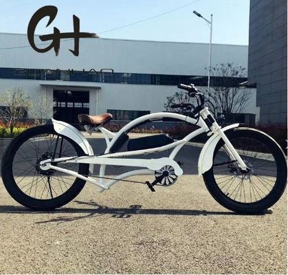 Men's 24inch 3.0 Tire 48V 17AH OEM/ODM 750W 28MPH Single Speed Bafang Motor Display Chopper Electric Bicycle