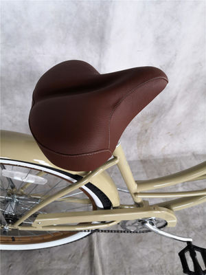 26 Inch White Color Single Speed Women's Vintage Beach Cruiser Bike for Casual Riding