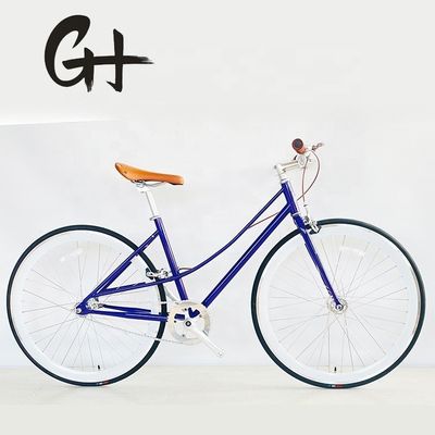 700C Lady Women Gril CE USA Customized Single Speed Step Through Fixed Gear City Bike