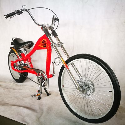 24&quot; V Brake/ Disc Brakes 4.0 Tire Single Speed Chopper Bicycle for American Market