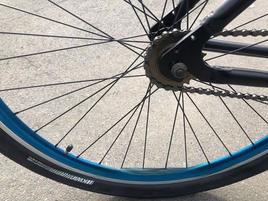 7 Speed City Bike with 24 Inch Solid Tire and Aluminum Rim Material Foldable Design