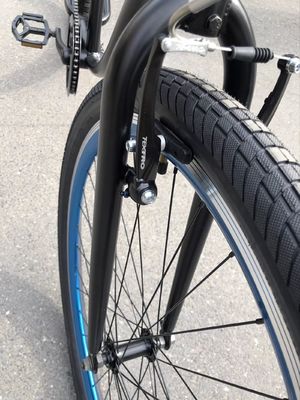 7 Speed City Bike with 24 Inch Solid Tire and Aluminum Rim Material Foldable Design