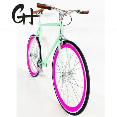 700C Single Speed Fixed Gear Bicycle with Hi-Ten Steel Frame and CE CPSC Certification