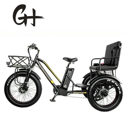 24&quot; 48V Front Wheel 750W 45KM/H Max Loading 300KG 21AH Lithium Battery Electric Tricycles