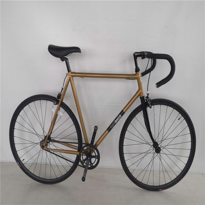 Chromoly Frame 700C Vintage Fixie Bike with Double V Brake Load Capacity up to 150KG