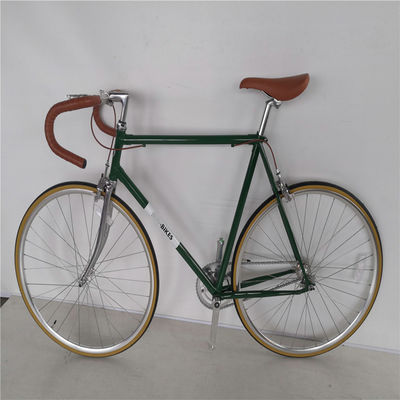 Chromoly Frame 700C Vintage Fixie Bike with Double V Brake Load Capacity up to 150KG