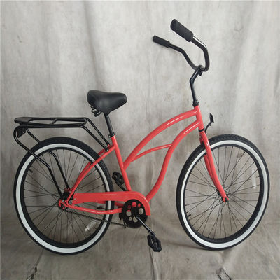 Mint Green Ladies Low Step Sports Hybrid Bike Women Single Speed Comfort Beach Cruiser Bike 26 Inch