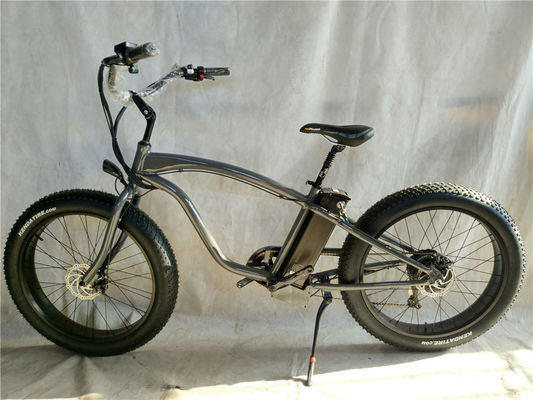 26*4.0 inch Fat Tire Electric Beach Cruiser Bicycle Powered by 17 Ah Lithium Battery