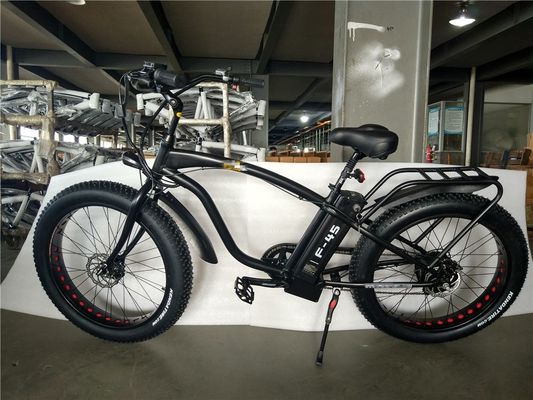 26*4.0 inch Fat Tire Electric Beach Cruiser Bicycle Powered by 17 Ah Lithium Battery