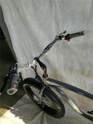 26*4.0 inch Fat Tire Electric Beach Cruiser Bicycle Powered by 17 Ah Lithium Battery