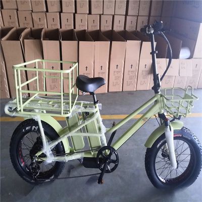 Long Distance Delivery Electric Cargo Bike with Dual Lithium Batteries and Disc Brake
