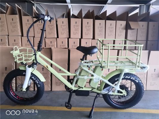 Long Distance Delivery Electric Cargo Bike with Dual Lithium Batteries and Disc Brake