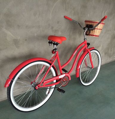 26&quot; Single Speed Coaster Lady Beach Cruiser Bike Aluminum Alloy Frame OEM Logo for Lady