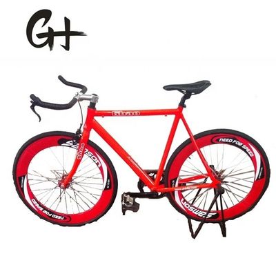 Aluminum Frame 700C OEM Flip-Flop Single Speed Red Road Handlebar Fixie Gear Bicycle