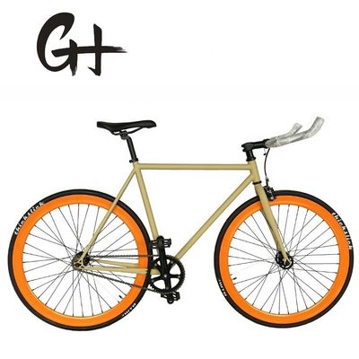 700C Hi-Ten Steel Frame Double Wall 43MM Aluminum RIM Single Speed Track Fixed Gear Bike