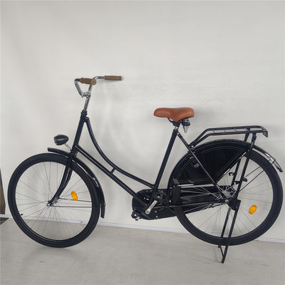 Single Speed 28 Inch Vintage Classic Black Lady Oma Holland City Cruiser Dutch Bike Bicycle for Women