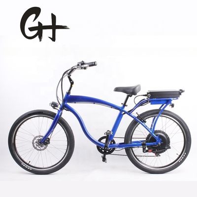 High Speed 26&quot; Electric Beach Cruiser Bike with 1000W Motor and 48V 14Ah Lithium Battery