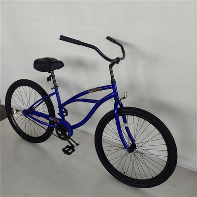 2024 Model 26&quot; Single Gear Foot Brake Anti Rust Women's Beach Cruiser Bike Steel Fork