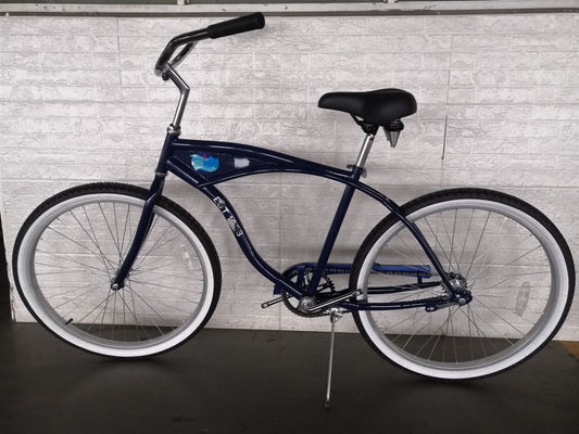 Big Logo Adults 26 Inch Single Speed Beach Cruiser Bicycle with Front Carrier Option