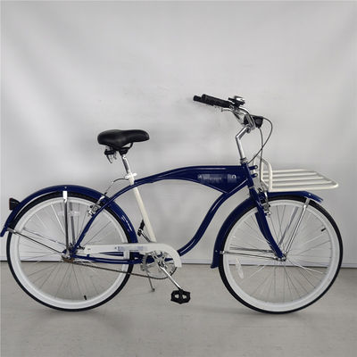 Big Logo Adults 26 Inch Single Speed Beach Cruiser Bicycle with Front Carrier Option