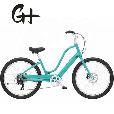 120kg Load Capacity 29&quot; 3.0 Tire 7 Speed Aluminum Step Thru Lady Beach Cruiser Bicycle