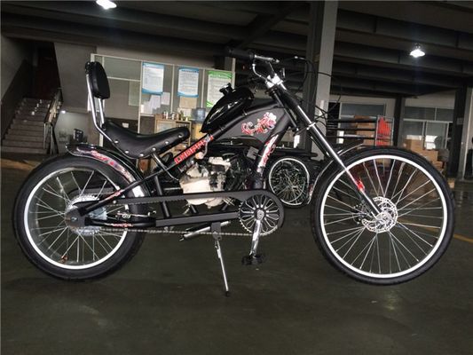 26 Inch Cruiser Motor Bike Bicycle with 4 Stroke Gas Motor Petrol Engine Kit V Brake
