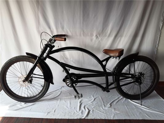 Fat Tire 26&quot; Extended Beach Cruiser Bike with Steel Frame and Disc Brake Technology