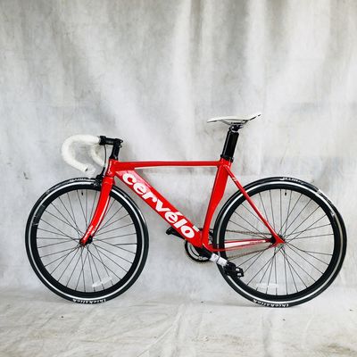 12KG 700C Single Speed Track Aluminum Frame Fixed Gear Bike with Carbon Fiber Fork