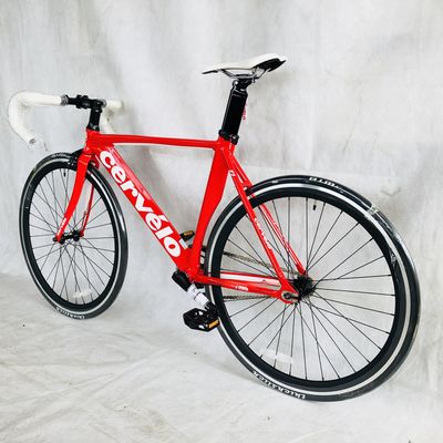 12KG 700C Single Speed Track Aluminum Frame Fixed Gear Bike with Carbon Fiber Fork
