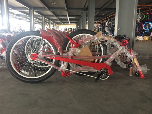 2.2m Long Frame Beach Cruiser Chopper Bicycle with 24&quot; 3.0 Big Tires and 150KG Load Capacity