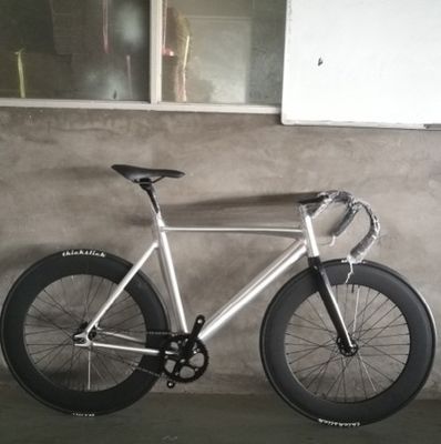 700C CE OEM 7005 Aluminum Alloy Fixed Gear Single Speed Adult 80MM Rim Carbon Fork Track Bike