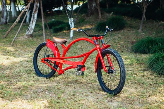 2.2m Long Frame Beach Cruiser Chopper Bicycle with 24&quot; 3.0 Big Tires and 150KG Load Capacity