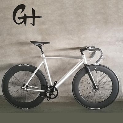 700C CE Light Weight Aluminum 7075 Frame Carbon Fiber Fork Single Speed Fixed Gear Bike