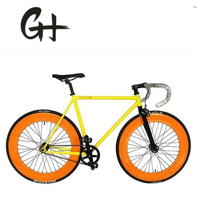 CE Approved 700C 80MM Big Rim Colorful Single Speed Fixed Gear Bike with 1.6m Alloy Stem