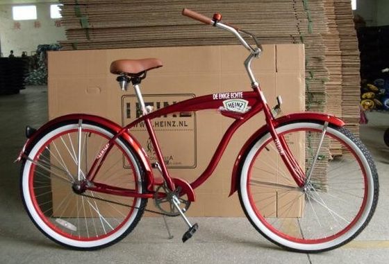26 Inch Single Speed Adult Beach Cruiser Bike with Metal Tray Convenient Front Tray